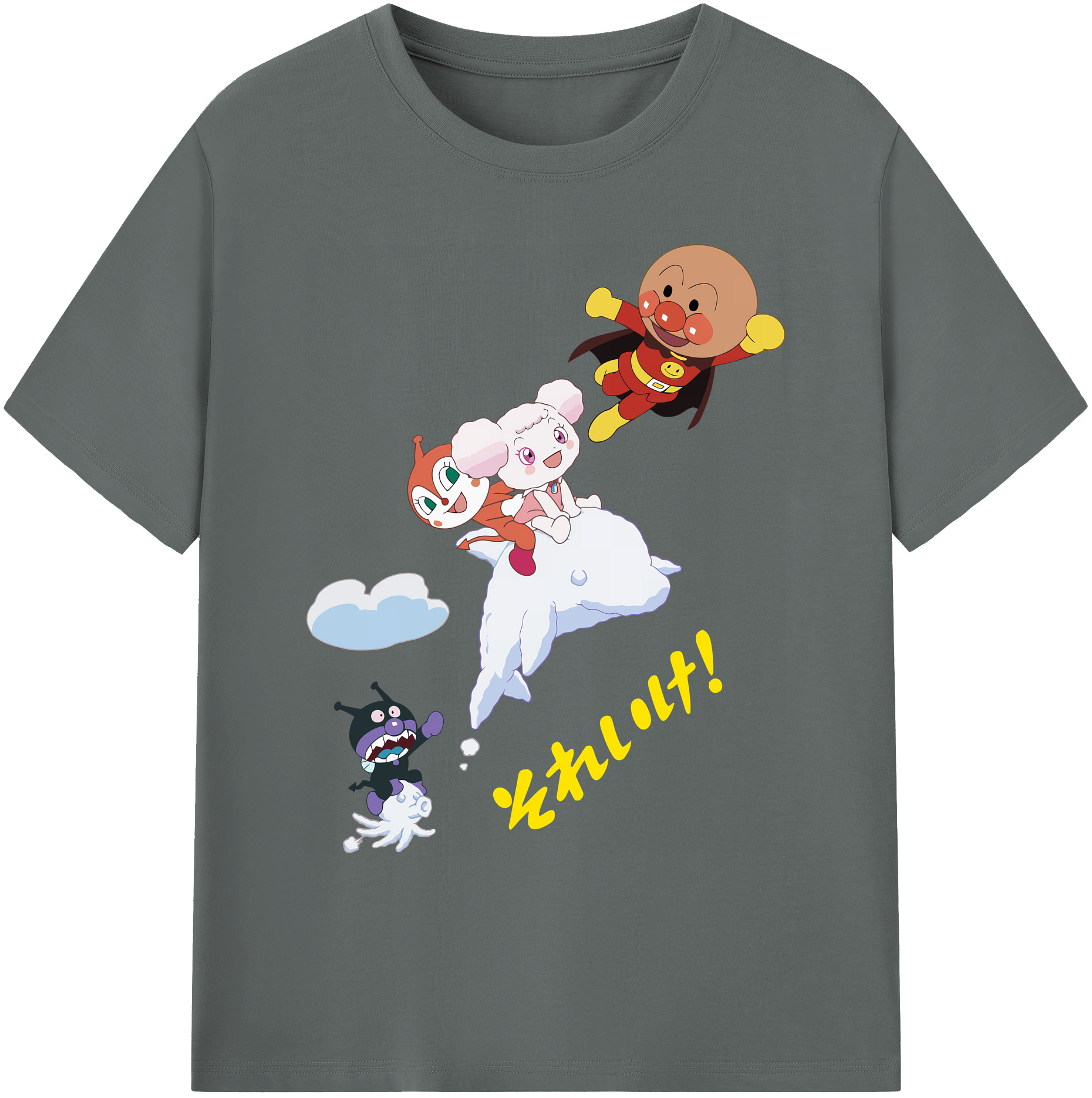 （画像用） アンパンマン Anpanman 綿100％ メンズ半袖Tシャツ｜肌触りやわらか＆通気性